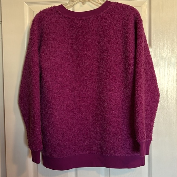 Loft women’s purple crew neck fuzzy oversized sweater size small - Picture 6 of 8
